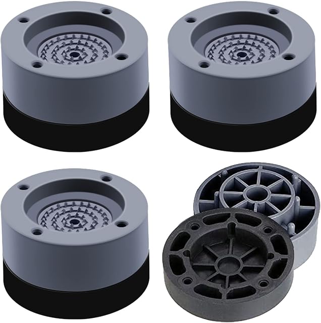 LPSSX Washing Machine Anti-Vibration Pads, 4 Pieces Washer and Dryer Noise Reduction, Washer Pedestals Washer Foot Pads, Shock and Noise Cancelling, Compatible with most washers, dryers, etc.