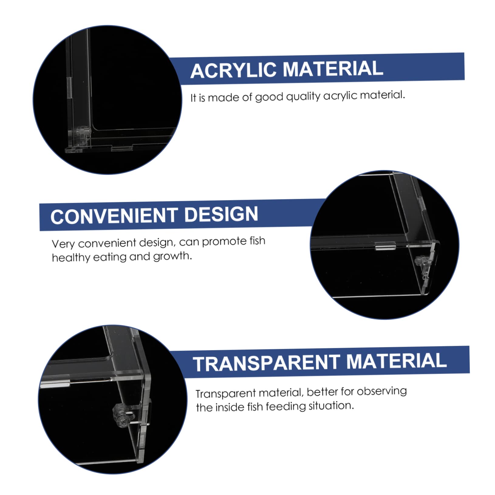 HANABASS Tank Food Feeder Fish Feeding Ring Suction Cup Fish Food Container for Tropical Aquariums