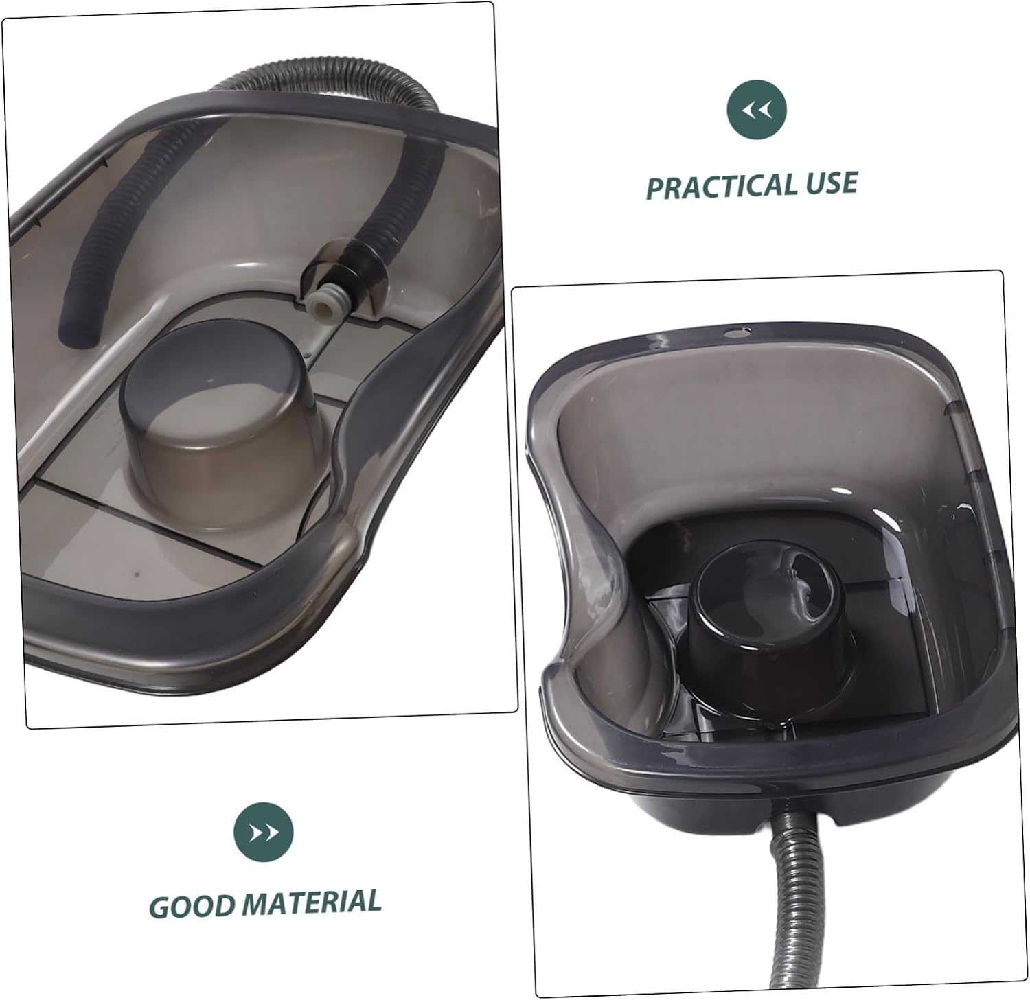 FOMIYES Portable Bedside Shampoo Basin for Elderly and Disabled Hair Washing Sink Drain Hose Material Hair Wash Bowl for Home and Hospital Use