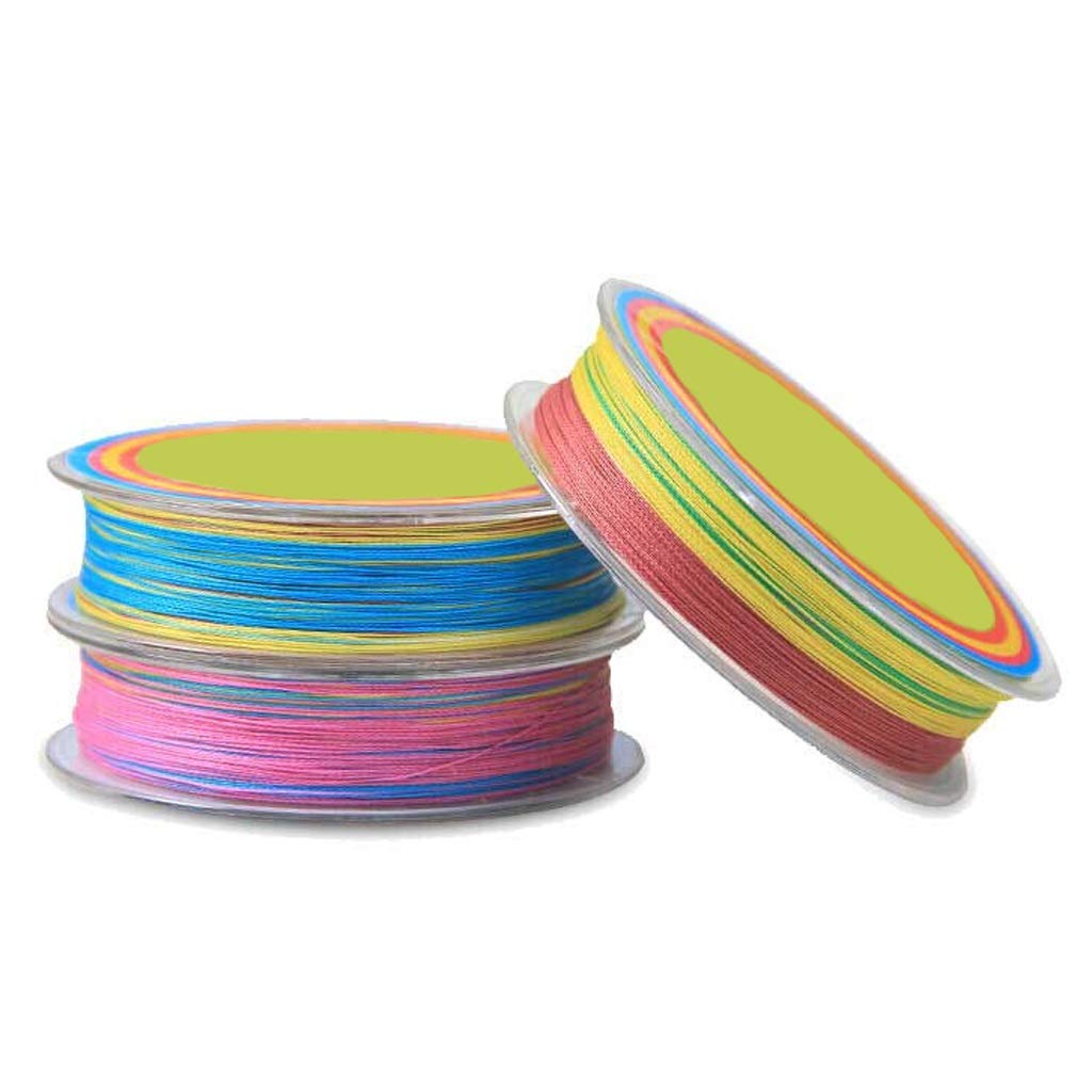 caihuashopping Lenza Lenza, Super Strong PE Intrecciato Pesca Linea 100 Yards-Resistente all'abrasione Low Memory Zero Stretch High Performance 4 Fili Linee di Pesca (5pieces) Filo da ​Pesca