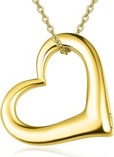 Silver Tone Heart Urn Necklace for Ashes