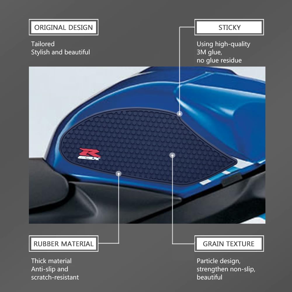 New for GSXR600 GSXR750 GSX-R GSXR 600 750 2006 2007 Motorcycle Accessories Side Fuel Tank pad Tank Pads Protector Stickers Decal Gas Knee Grip Traction Pad Tankpad