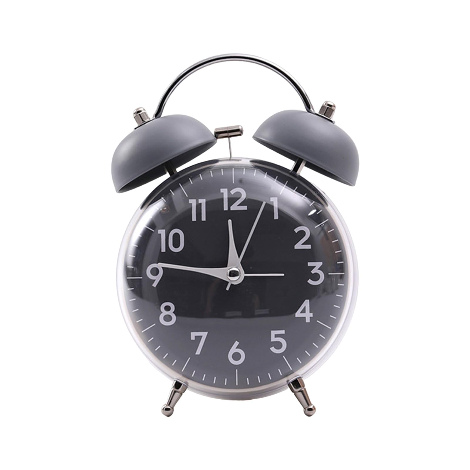 Jazuaiao Desk Clock Quiet Analog Alarm Clock with Illuminating Extra Loud Twin Bells Retro Bedroom Alarm for Dead