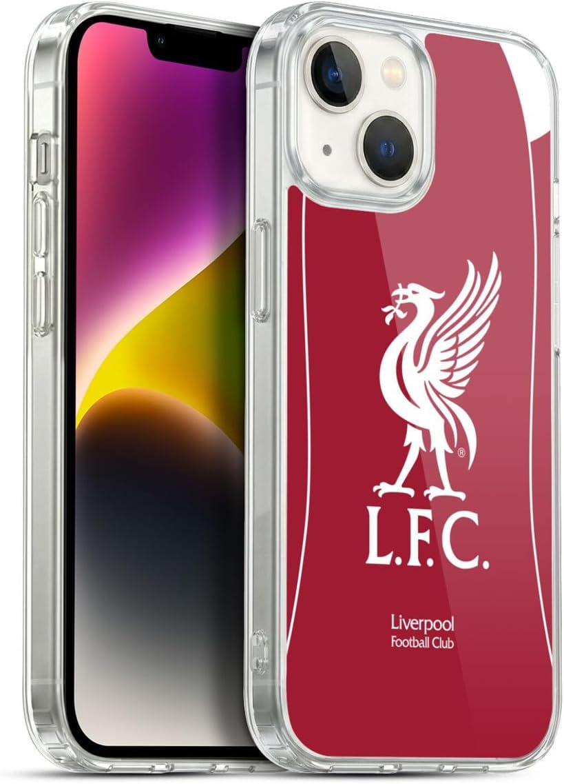 Head Case Designs Officially Licensed Liverpool Football Club Home 2025/26 Kit Gel Case [Military Grade Protection] Compatible with Apple iPhone 14