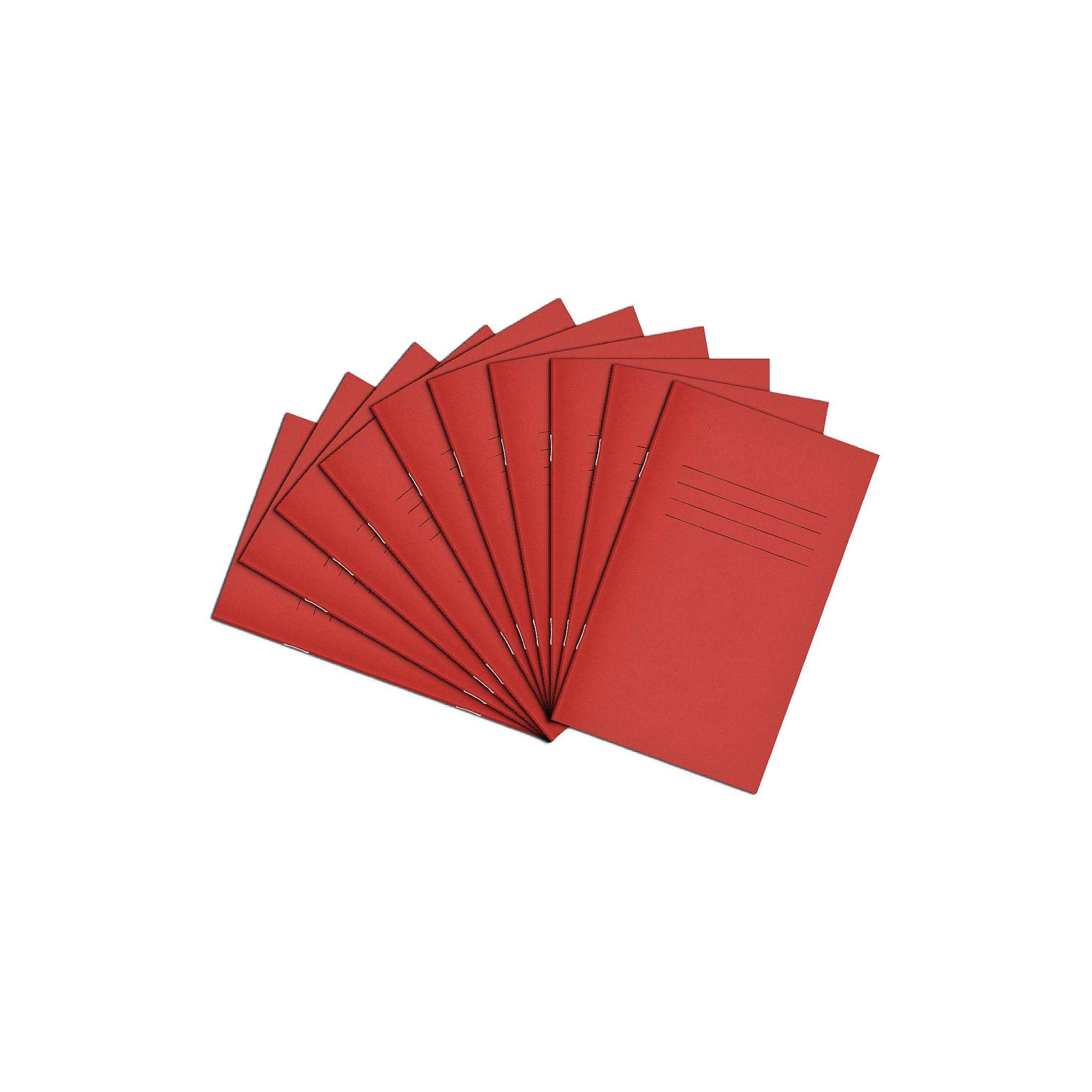 Rhino A6+ Exercise Books, 48-Page / 7mm Lined Paper Notebook, 100-Pack, Writing Book, Office & School Stationery Supplies, Red โ image 1