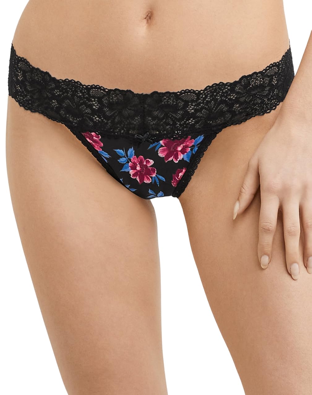 Maidenform Thong Underwear, All-Over Lace Thong Panties For Women, Assorted, 3-Pack Tanga Mujer (Pack de 3)