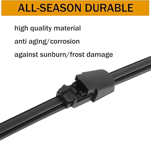 Miniatura 7 de TOP-VIGOR Juego de brazo de limpiaparabrisas trasero de automóvil de 13 pulgadas para Volkswagen Tiguan 2007-2017, limpiaparabrisas automático de