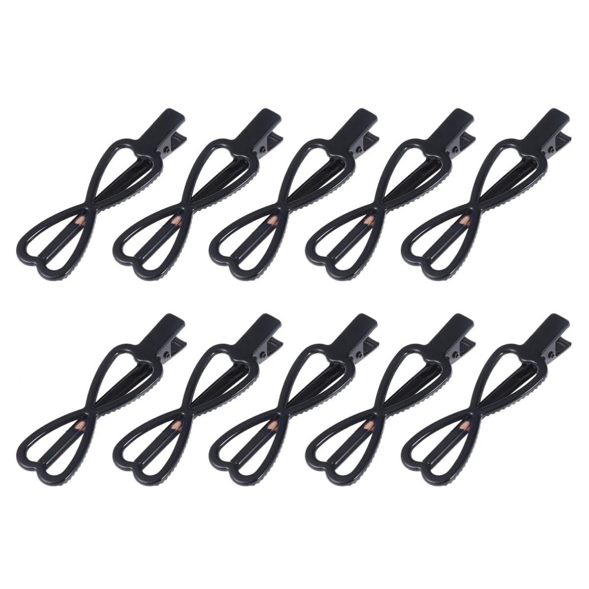 10pcs Black Wire Hair Clip for Women, No Bend