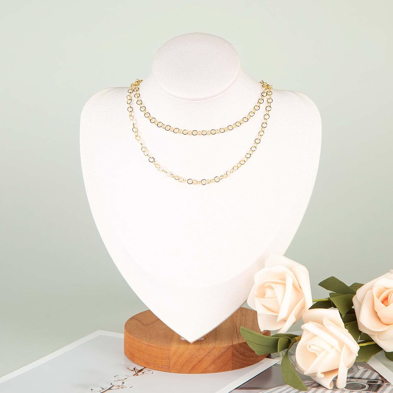 KYUNHOO 16.4 Feet Gold Plated Stainless Steel Jewelry Making Chains 4mm Circle Link Chain Bulk for Women Bracelet Necklace DIY Crafts Jewelry Supplies with Jump Rings and Lobster Clasps - Image 7