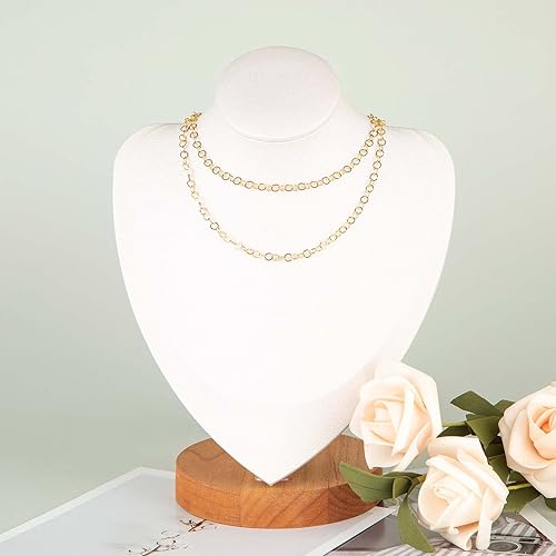 Miniatura 7 de KYUNHOO Cadenas de acero inoxidable chapadas en oro de 16.4 pies, cadena de eslabones circulares de 0.157 in, a granel para mujeres, pulseras,