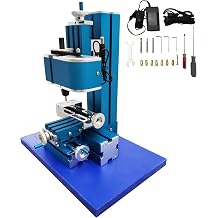 24W Mini Milling Machine Benchtop Spindle Runout <0.004 in, for Woodworking Education & DIY, with Metric Scale, 100-240V