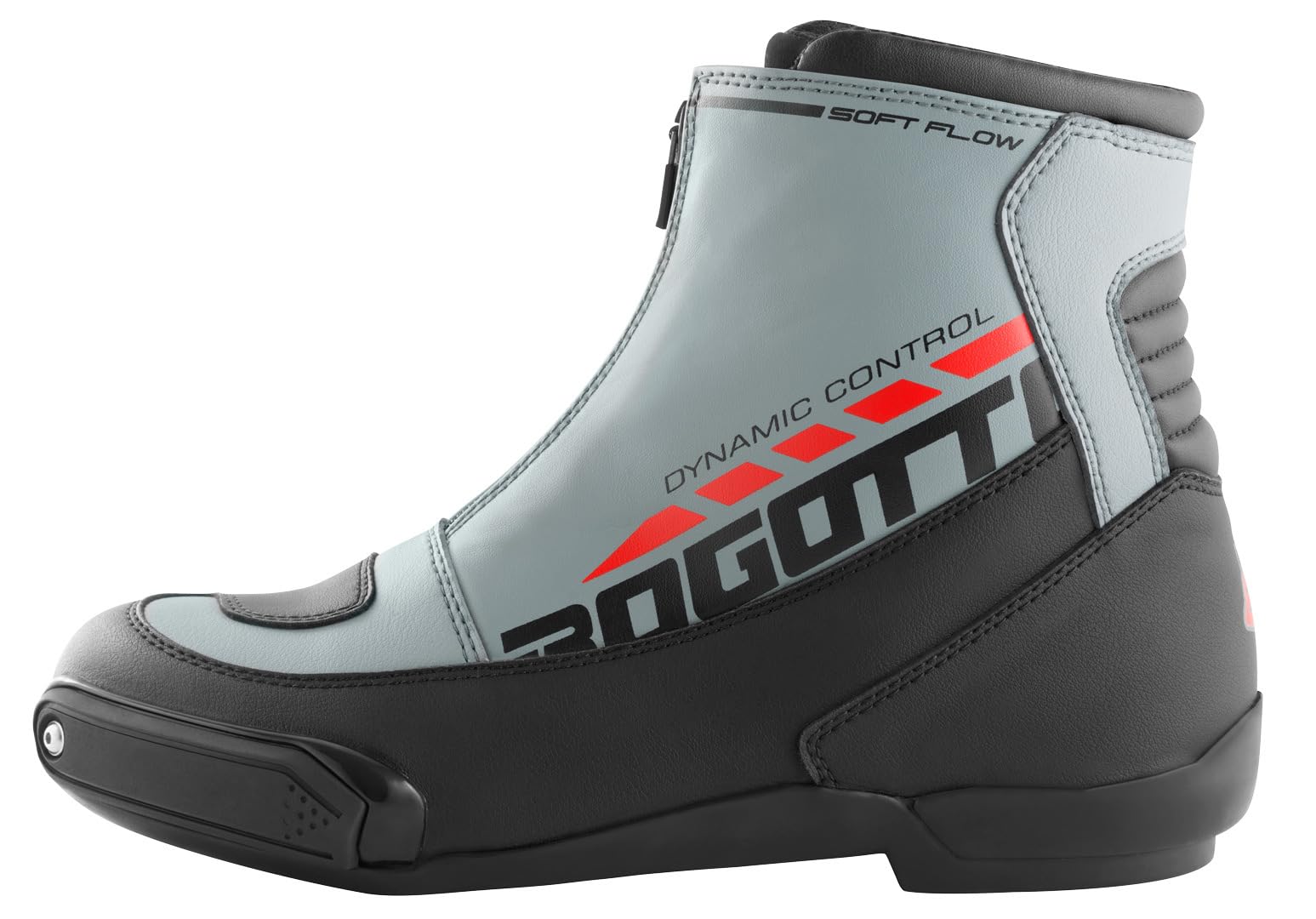 Bogotto Lap Scarpe Moto da Uomo, Grigio/Rosso, 41