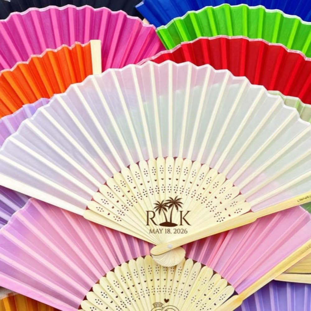 Personalized Hand Fan Foldable,Personalized Fans Bulk,for Girls,Women,Wedding Favors,Hand Held Fan,Chinese Fan,Small Handheld Fan,Makeup Fan,Bamboo Fan (20pcs)