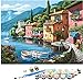 Produktbild Kaieteur Malen nach Zahlen für Erwachsene, DIY Leinwand Ölgemälde Kit für Kinder mit Pinseln Acrylpigment Zeichnung Lackierung 40x50cm (Sea View)