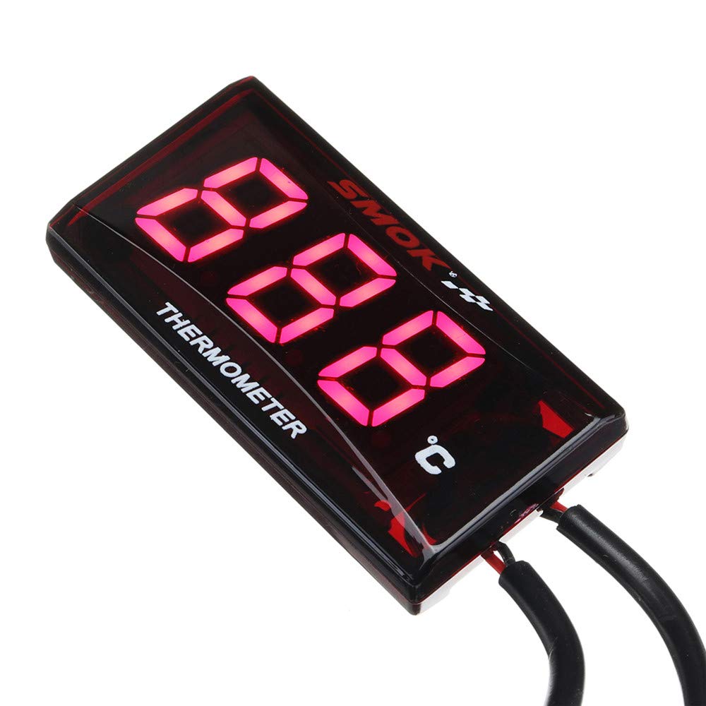 Universal LCD Digital Motorcycle Instruments Termometro Temperatura dell'Acqua - Azzurro