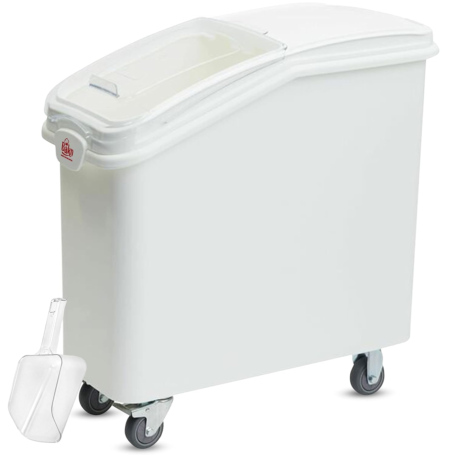 27 Gallon / 430 Cup Mobile Ingredient Bin with Sliding Lid & Scoop Included