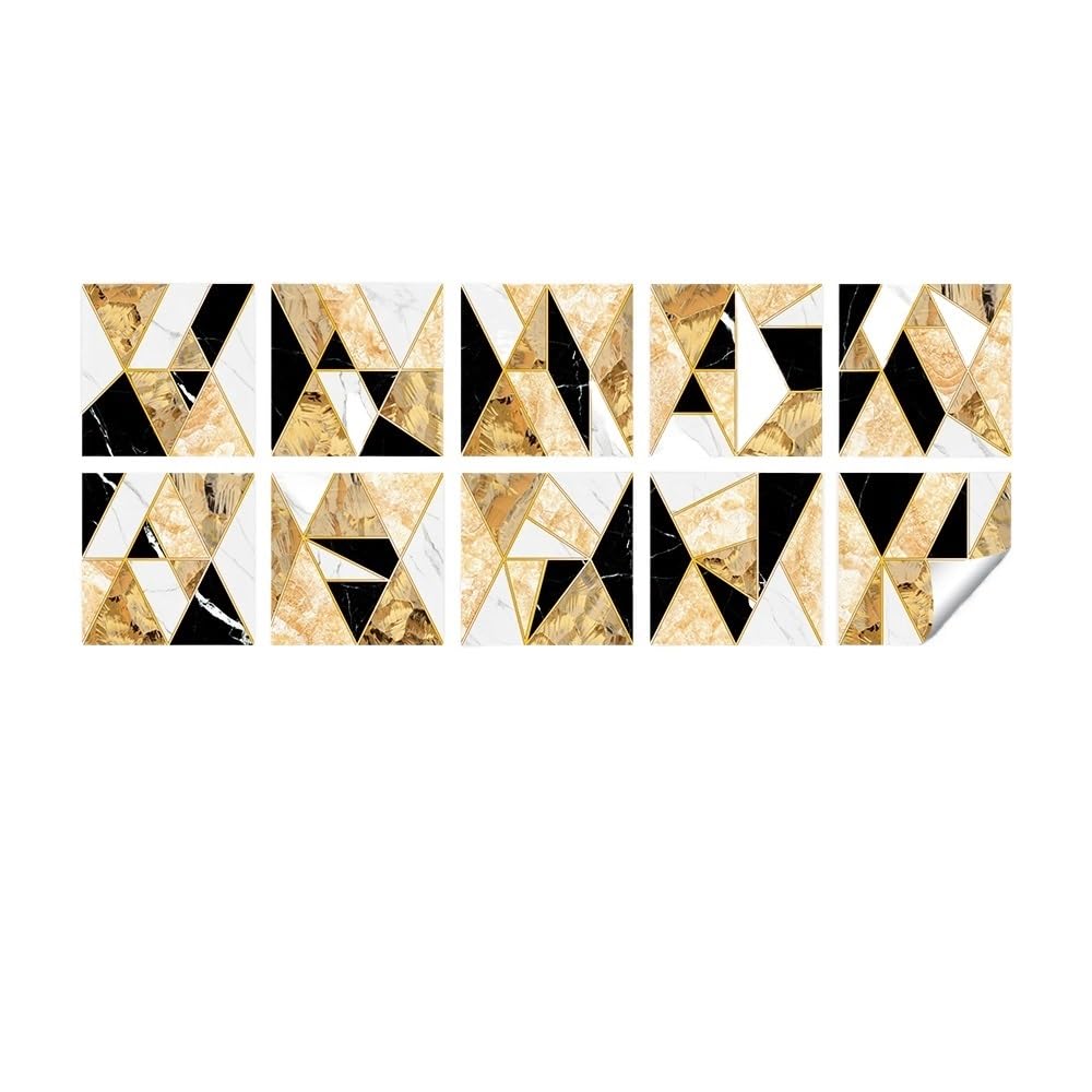 Wall Tile Sticker Tile Stickers Living Room Decoration Mural Wallpaper Abstract Pattern Removable Wall Sticker(Color6,Size1)