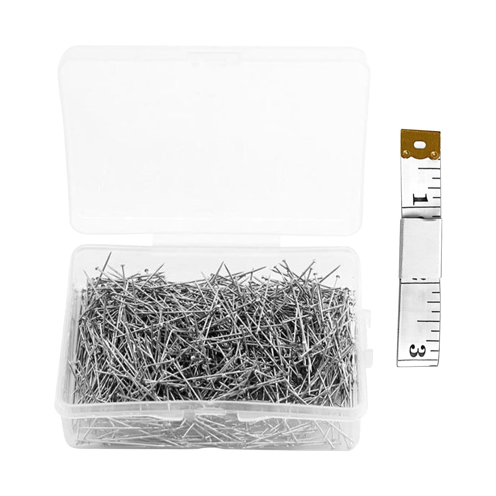 1000 PCS Sewing Pins Dressmaking, Straight Pins with Storage Box