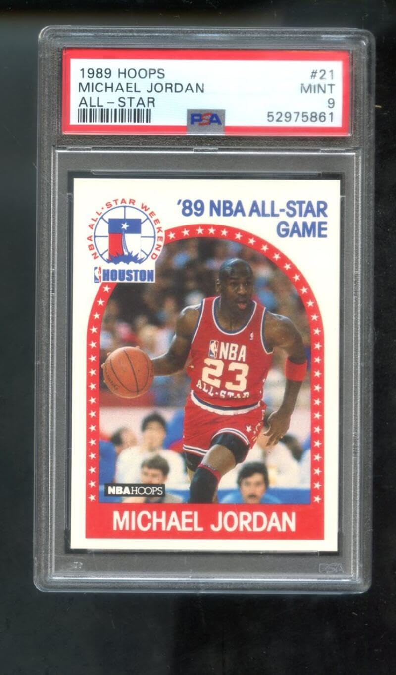 1989 HOOPS ALL-STAR #21 MICHAEL JORDAN BULLS HOF PSA 9 K2336066-277