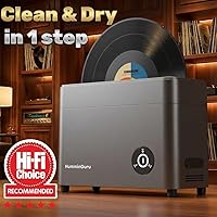 Vista 2 de Limpiador de discos de vinilo ultrasónico - Máquina de limpieza de discos de vinilo ultrasónico de 40kHz con secado automático, kit de limpieza