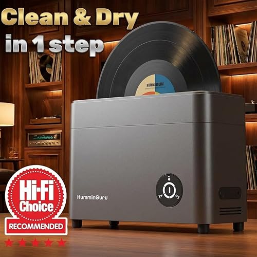 Vista 15 de Limpiador ultrasónico de discos de vinilo, máquina de limpieza ultrasónica de discos de vinilo de 40 kHz con secado automático, kit de limpieza