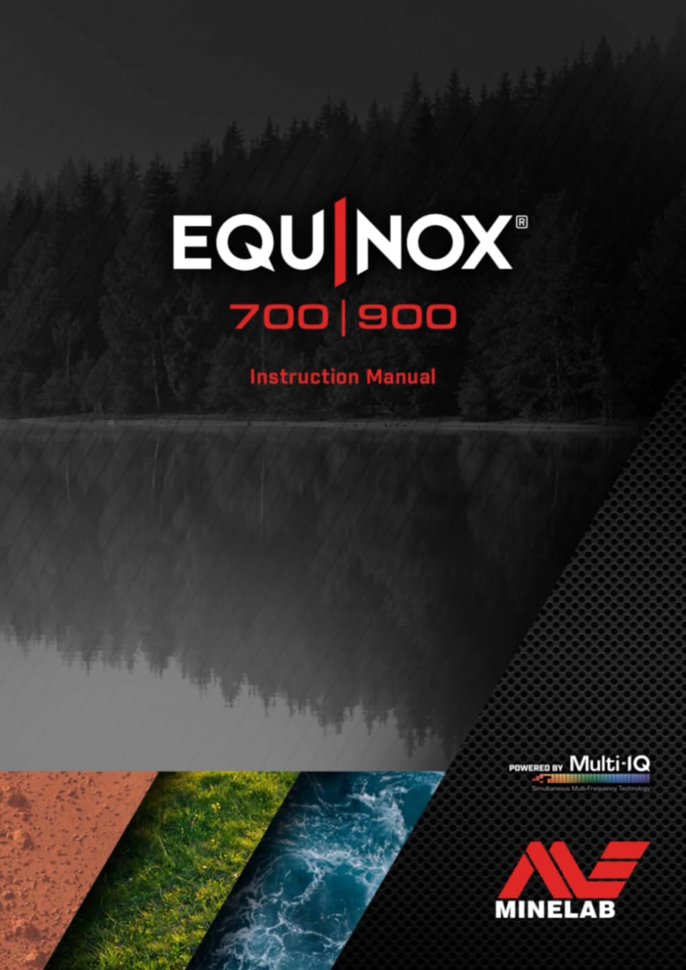 Sprednja platnica navodil za uporabo detektorjev Minelab Equinox 700 in 900