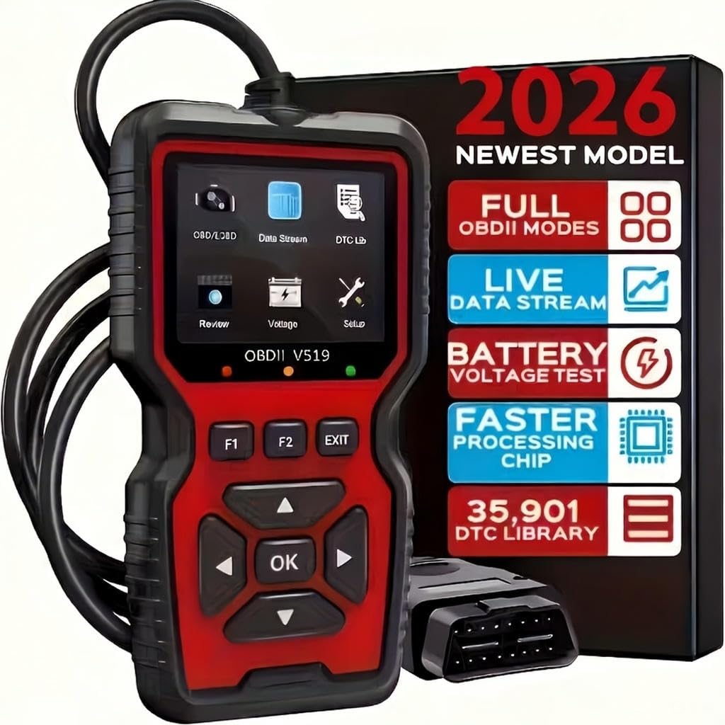 OBD2 Scanner Diagnostic Tool, Check Engine Code Reader OBD2 Scanner with Reset, Mode 6, Mode 8 & I/M Readiness, Auto Check Engine Light Car Diagnostic