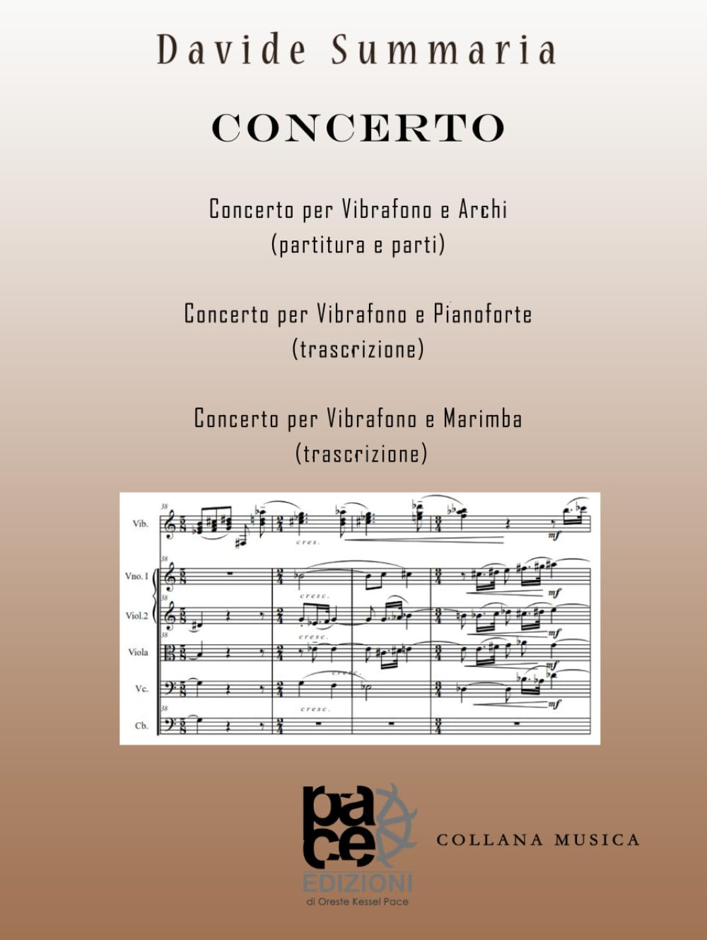 CONCERTO PER VIBRAFONO E ARCHI: PARTITURA E PARTI