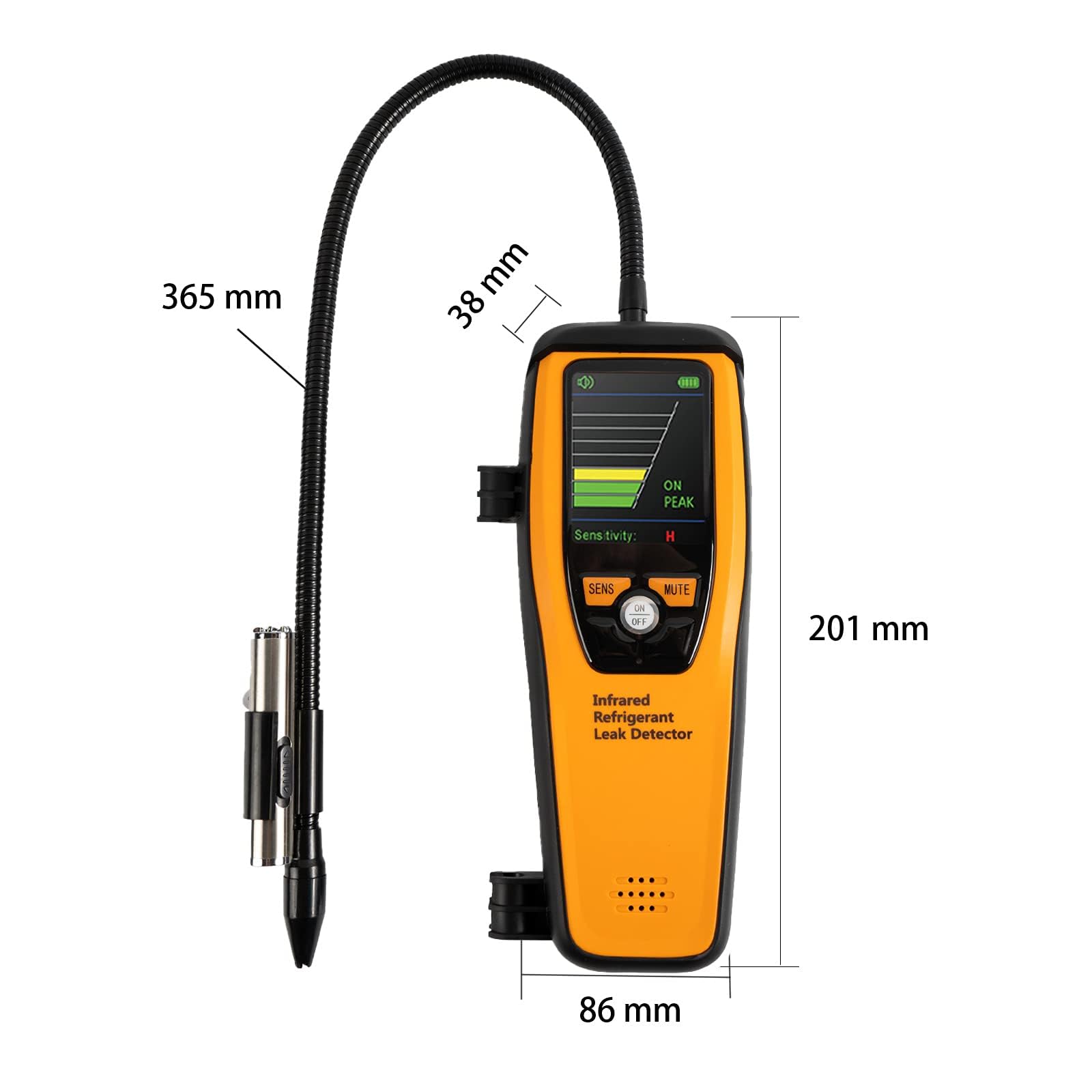 Elitech ILD-100 Détecteur de fuites de gaz réfrigérant Détecteur de fuites halogène HVAC Détecteur de fuites Infrarouge Haute précision