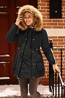 Vista 2 de Maacie Abrigo de maternidad 3 en 1 con forro polar grueso para mujer, abrigo cálido con capucha