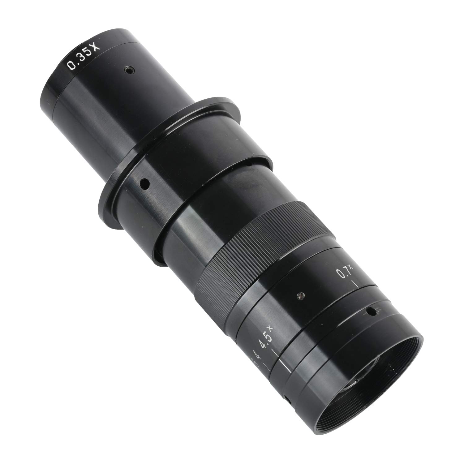 KOPPACE 22X-143X Industrial Monocular Microscope Lens 0.35X Eyepiece 0.7X-4.5X Zoom Objective 25mm C-Mount Continuous Zoom Lens