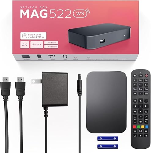 Miniatura 7 de Raxxio MAG522w3 Linux 4.9 Set-Top Box - Chipset Amlogic S905X2 con 1 GB DDR3 RAM, memoria flash de 4 GB, soporte 4K y HEVC, doble banda 2.4G5G 2T2R
