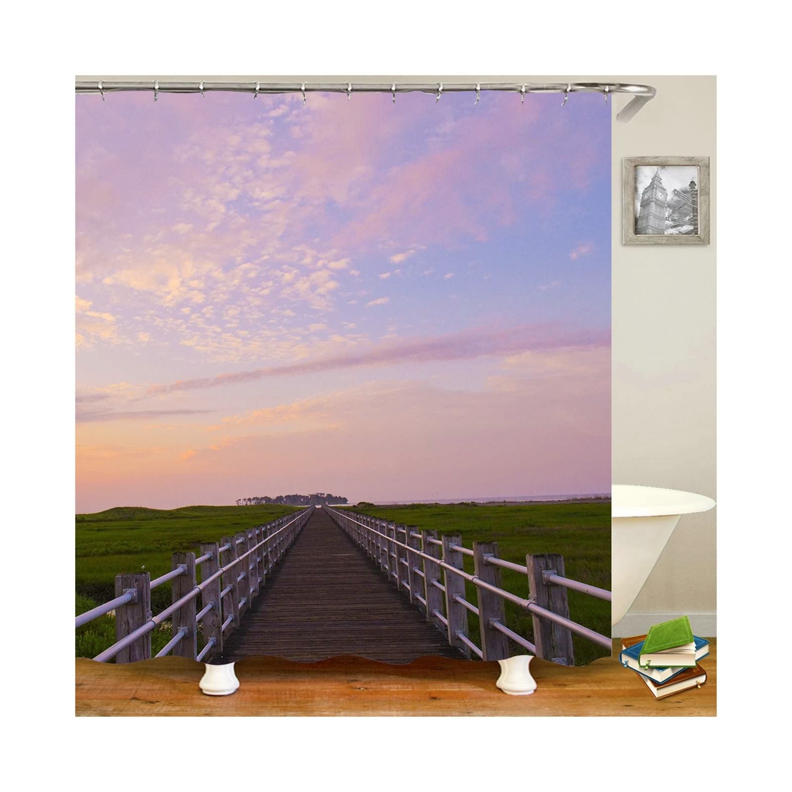 Rideau de douche rideau salle de bain imperméable polyester 180x200