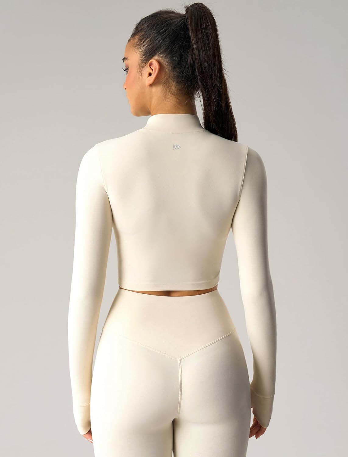 Yvette Women's Athletic Full Zip Workout Jacket with Thumb Holes Running Yoga Slim Fit Cropped Jacket
