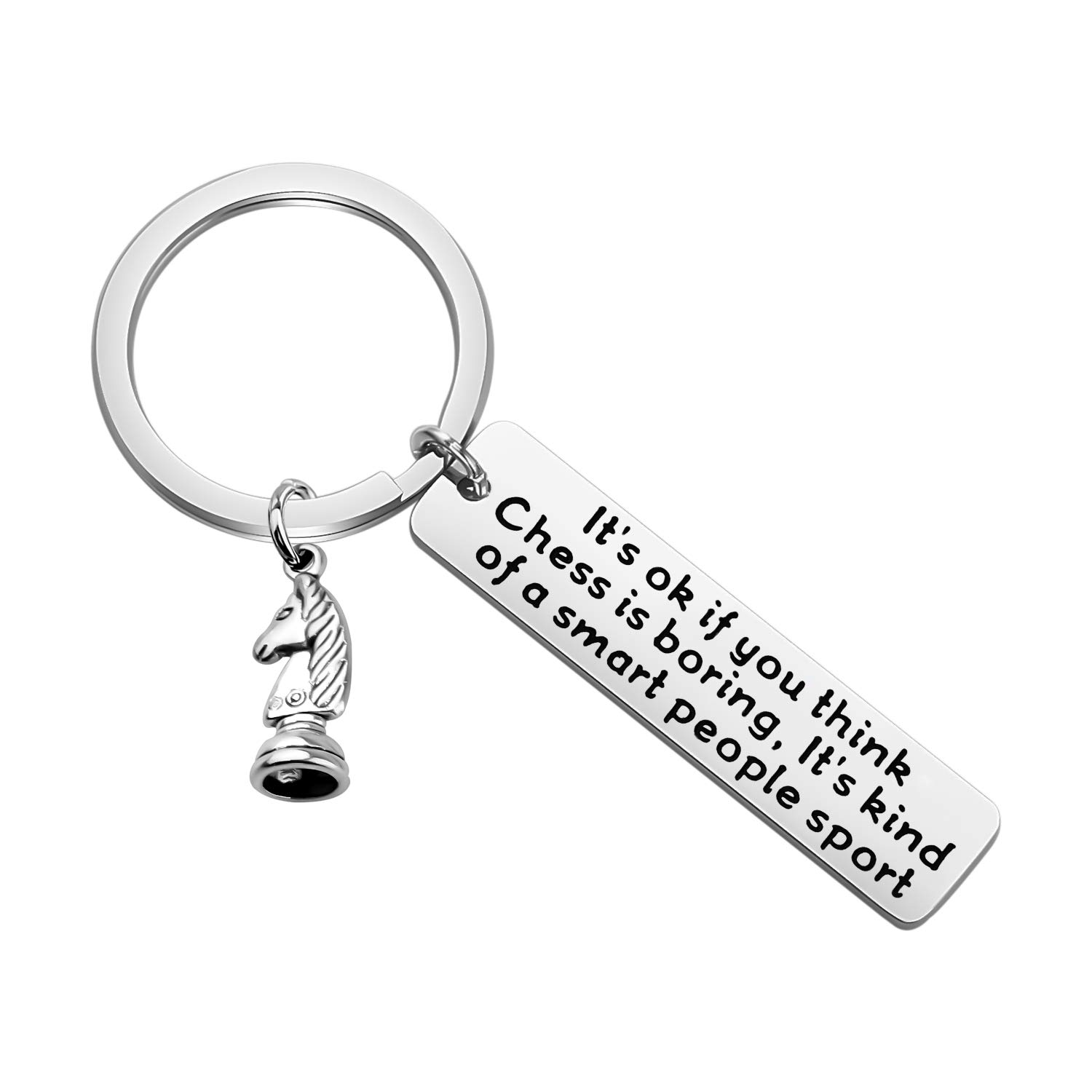 POTIYPOTIY Knight Chess keychain Chess Gift It's Ok Keychain for Chess Player Chess Lover Chess Master