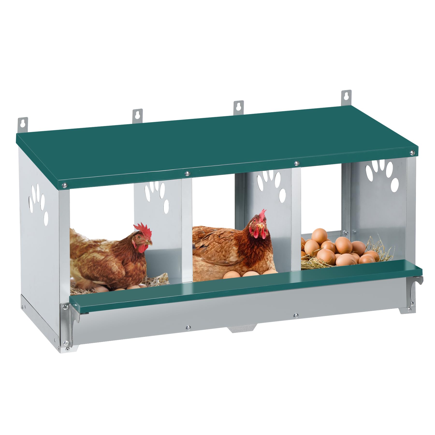 Picture of Snapklik.com : Chicken Nesting Box, 3 Compartment Metal Nesting Box, 3 ...