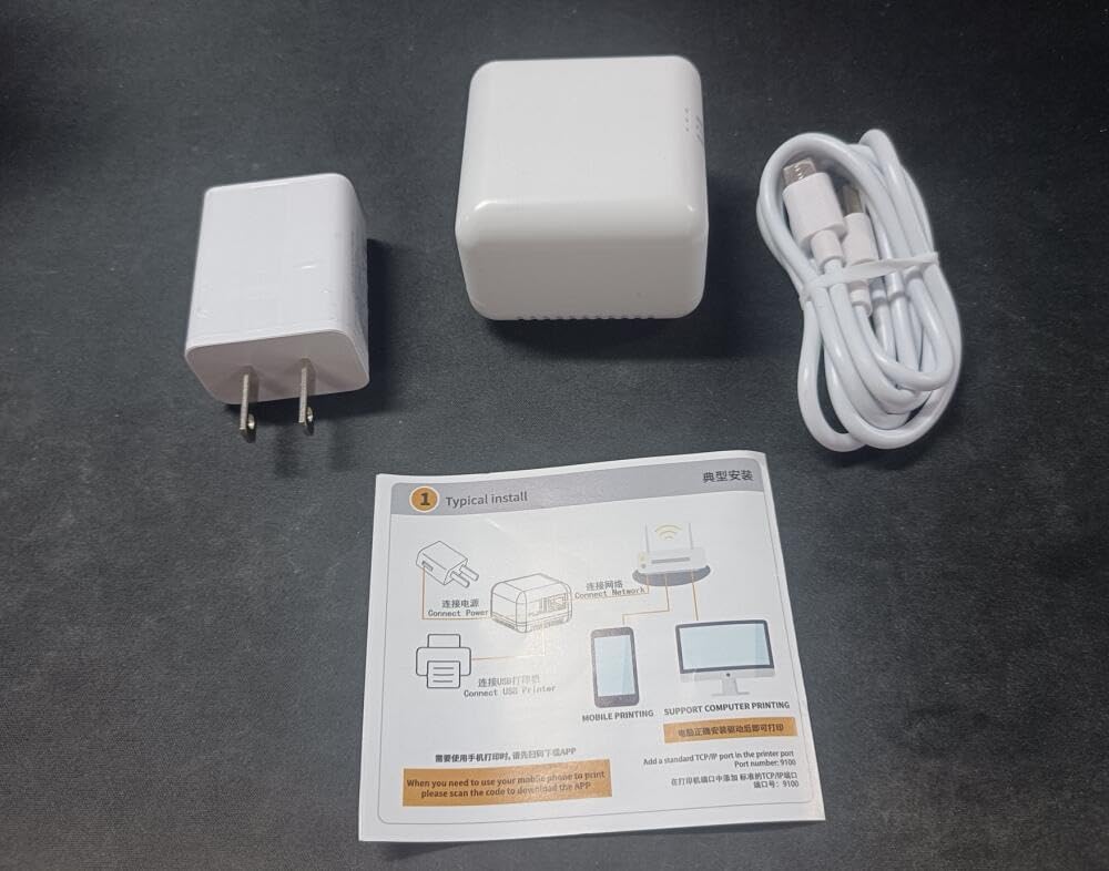 Server di Stampa di Rete USB 2.0 Server di Stampa USB Server di Condivisione di Stampa Compatto LAN 5 V Server di Stampa Wireless per Windows XP per Android per Linux (Spina