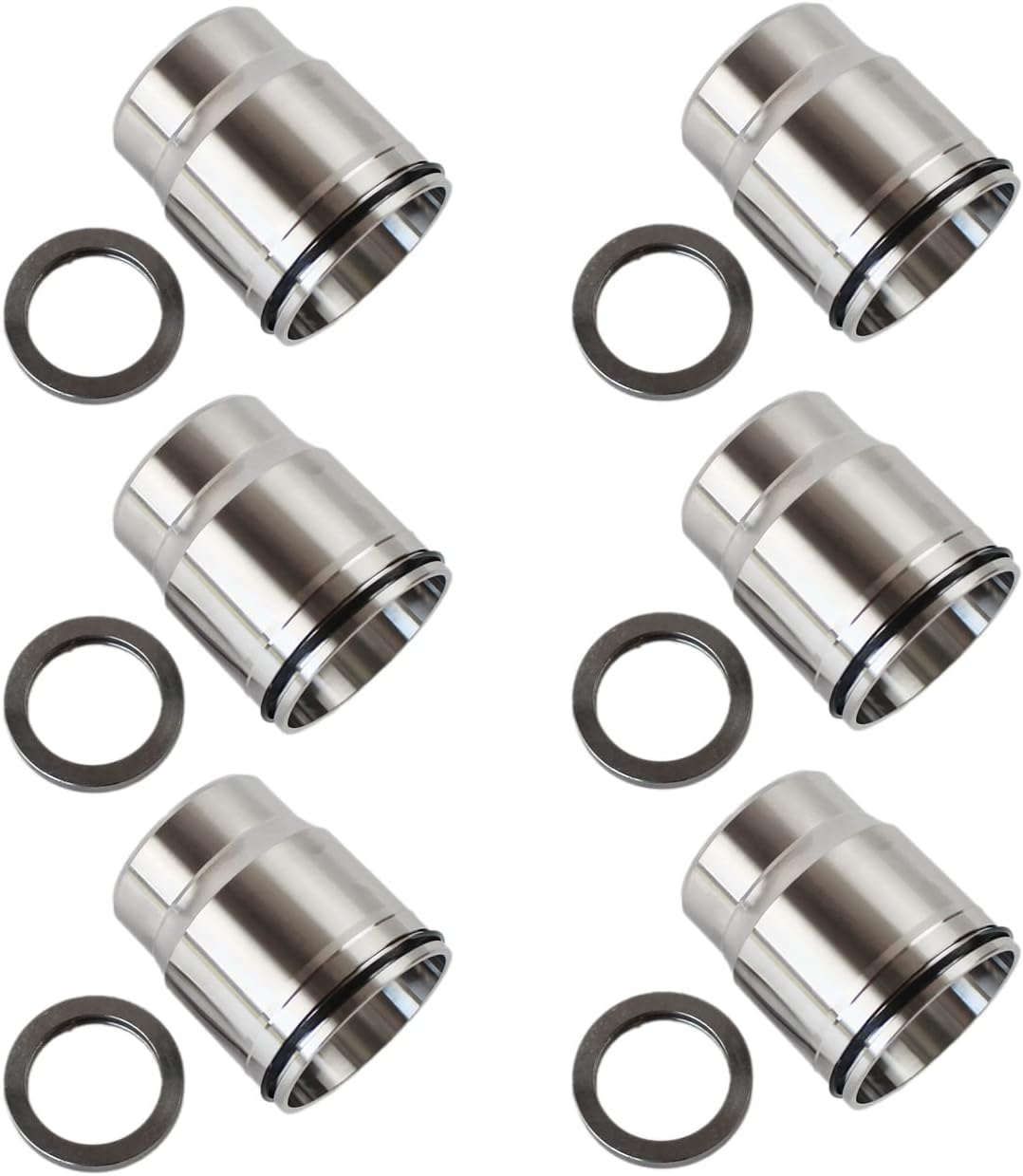 3686961 6pcs Fuel Injector Sleeve Kit Cup Tube with Seal Fits for Cummins ISX single Cam Engine Aftermarket Parts, Replace OE 3686961