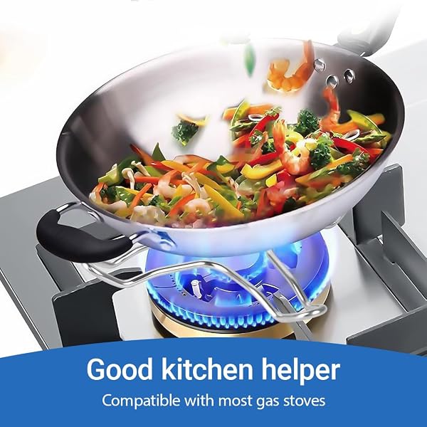 LAKPYN 2 Pezzi Riduttore Fornello Gas,Universali,Per Padelle,Pentolini,Caffettiere,Materiale in Ferro Cromato,Accessori per la Cucina - 5