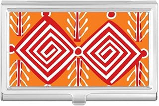 Line Mexico Totems Ancient Civilization Business Card Holder Case Pocket Box Wallet