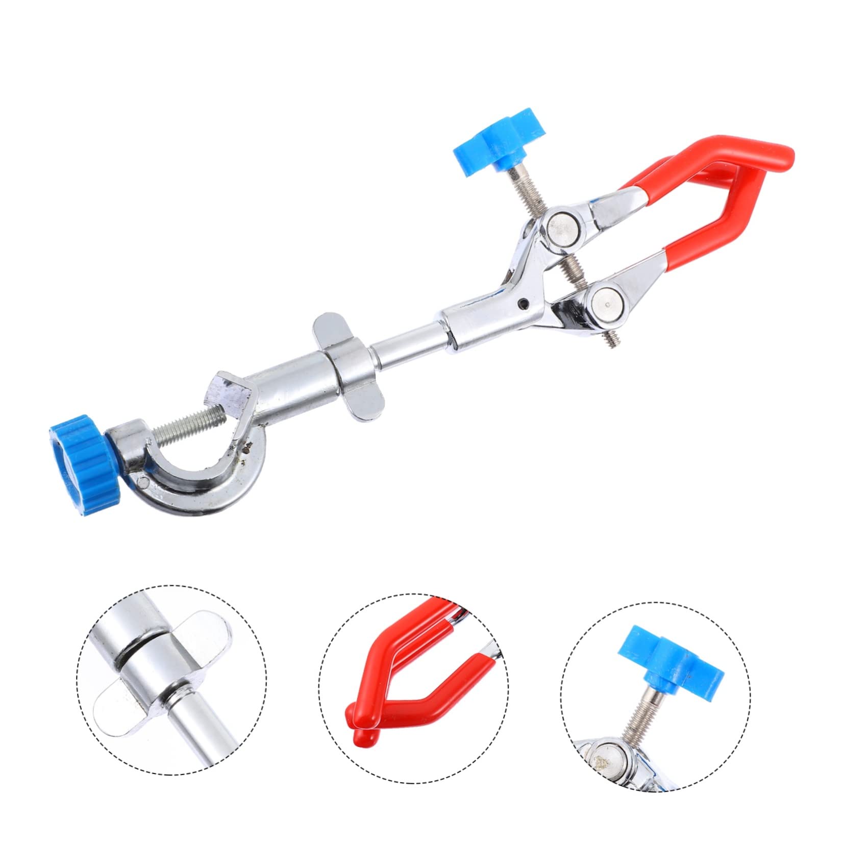 TOPBATHY 4 Pezzi Pinza da Laboratorio Fessure con Base Fissabile Clip Resistente Alla Corrosione per Sperimentali per Condensatore e Attrezzature