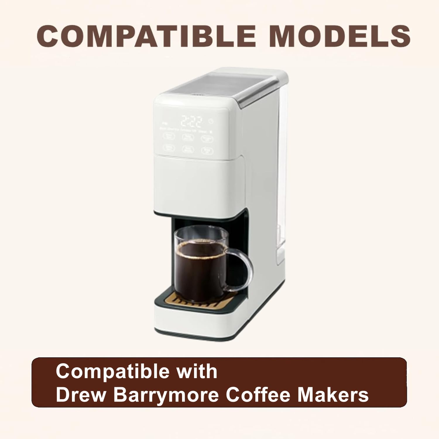 Compatible con filtro para cafetera Drew Barrymore, paquete de 6 filtros de agua de carbón para máquina de café Drew Barrymore. 7