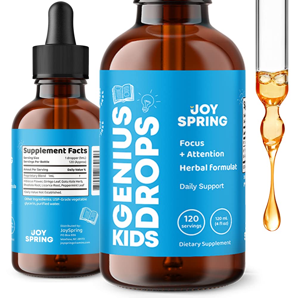 Best Natural Focus Supplement for Kids, Supports Healthy Brain Function to Improve Concentration & A