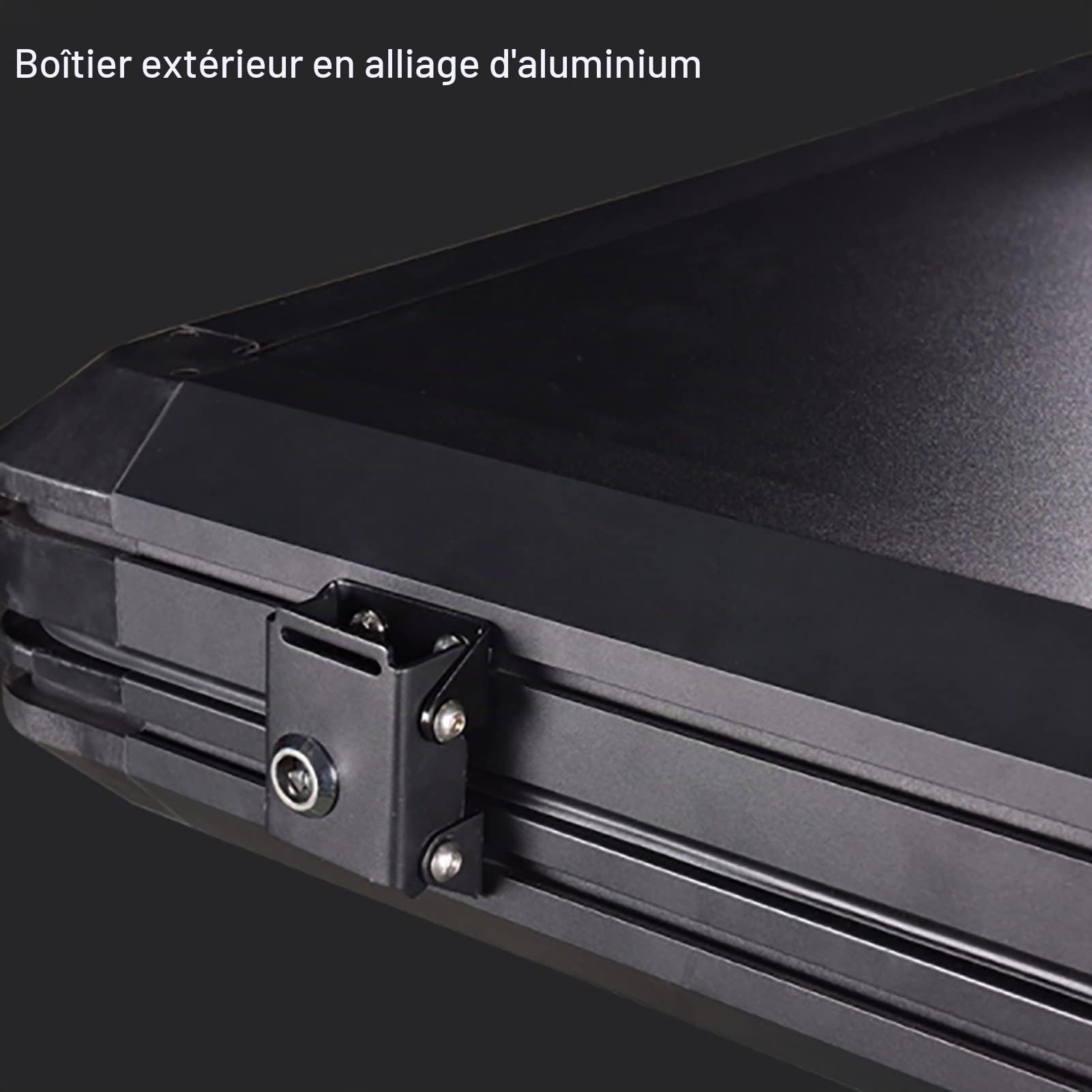 Tente Toit éTanche à Coque Rigide 2,1 M/6,9 Pieds, Tente Toit De Camping SUV avec éChelle RéTractable Et éClairage Secours Solaire, Tente Toit Ouvrant pour SUV, Camion, Camionnettes