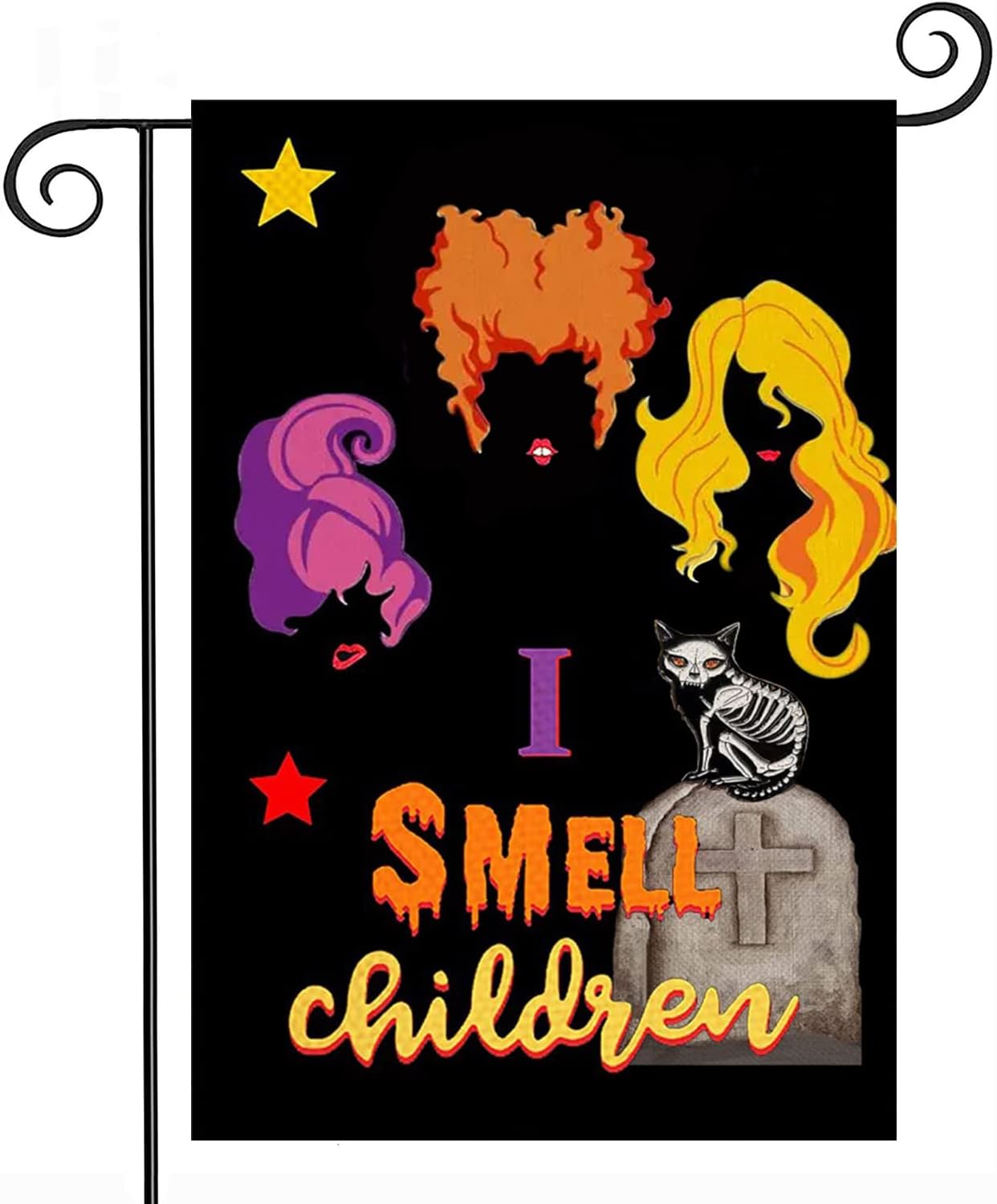 Amazon.com : Halloween Garden Flag I Smell Children Sign Hocus Pocus ...