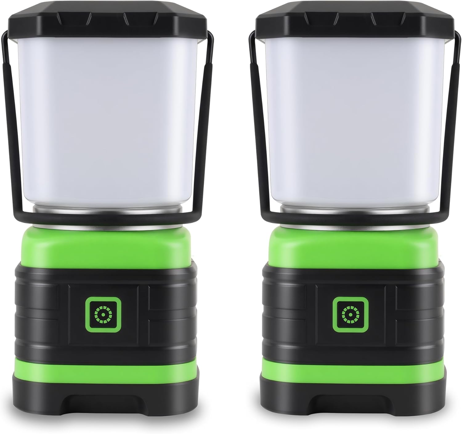 lichamp led camping lantern, battery powered led lights camping essentials, portable lanterns flishlights for emergency, hurricanes, outdoor hiking, power outages, survival gear and home use, 2 pack
