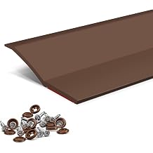 Garage Door Top and Side Seal, 36 FT x 2.2" TPE Weather Stripping Replacement, Adhesive Backed Garage Door Seal for Gaps, Brown