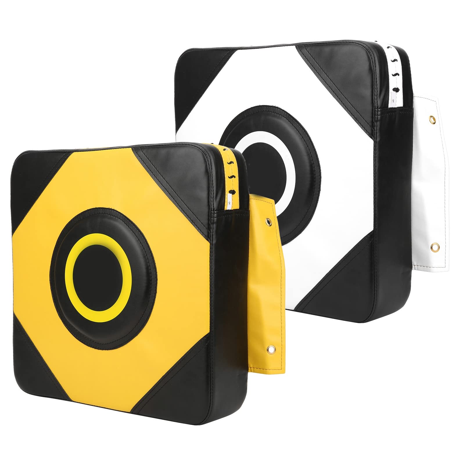 Wall Punch Boxing Bag PU Focus Target Wall Fighting Pad Training Bag Attrezzatura da Allenamento per Sanda Taekowndo(Nero e Giallo)
