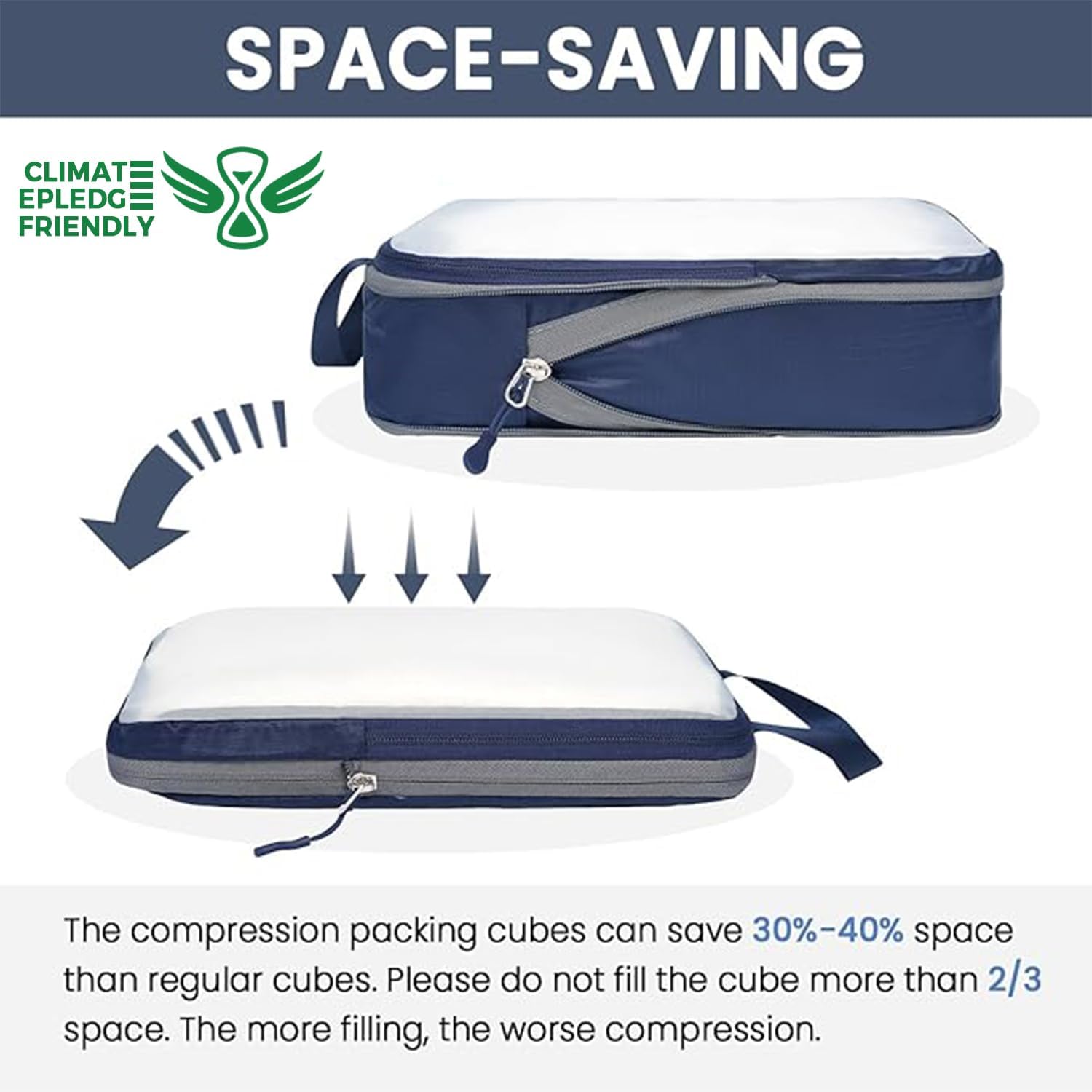 BAGAIL 6 Set Ultralight Compression Packing Cubes Packing Organizer for Travel Accessories Luggage Suitcase Backpack - Image 5