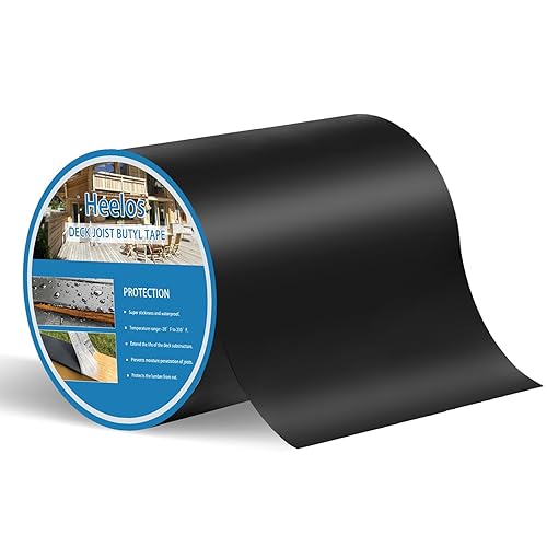 Cinta de viguetas de cubierta de 6 x 50 pies, 1 paquete de cinta de viguetas resistente a la intemperie para terrazas, sello impermeable, cinta